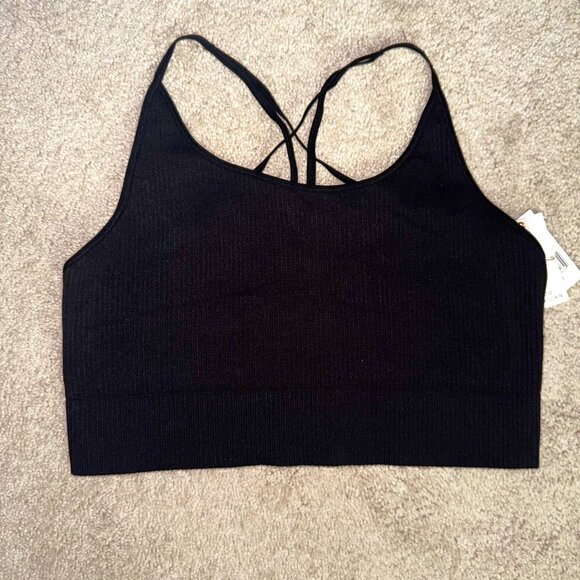 Good American Other - Good American Seamless Strappy Back Bra | Size 7/8 | Black | NWT